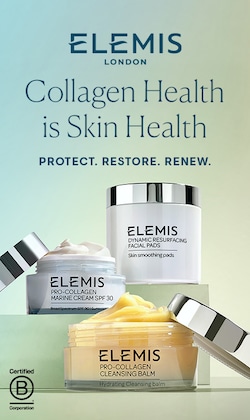 Elemis London. Collagène est synonyme de santé de la peau. Protéger. Restaurer. Renouveler. Image des produits. Certifiée B Corp.