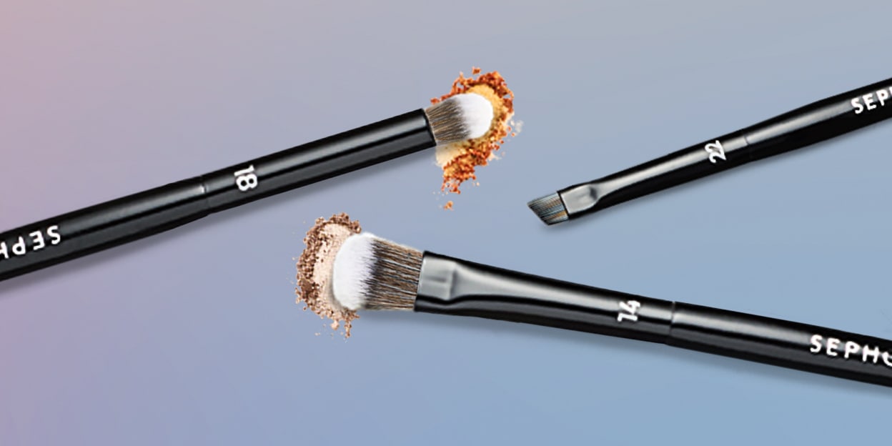 Three makeup brushes