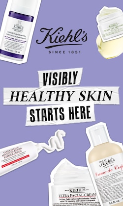 kiehls since 1851. visibly healthy skin starts here. image of products.