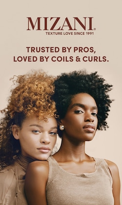 Mizani texture love since 1991. Trusted by pros, loved by coils & curls. Image of models.