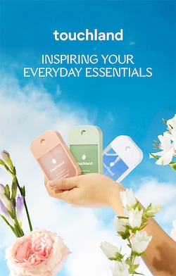 Touchland. Inspiring your everyday essentials. Image of product.