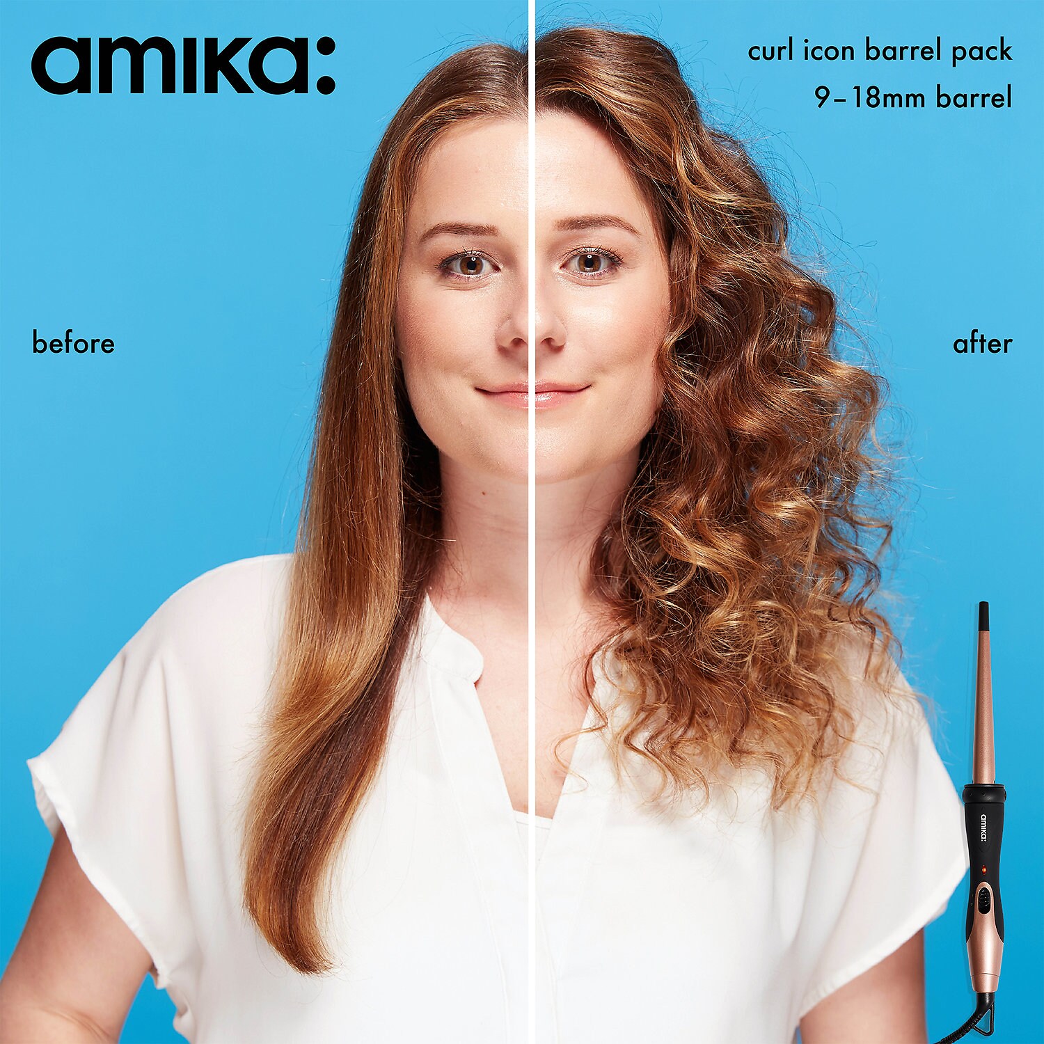 amika jack of all curls hair wand curler set