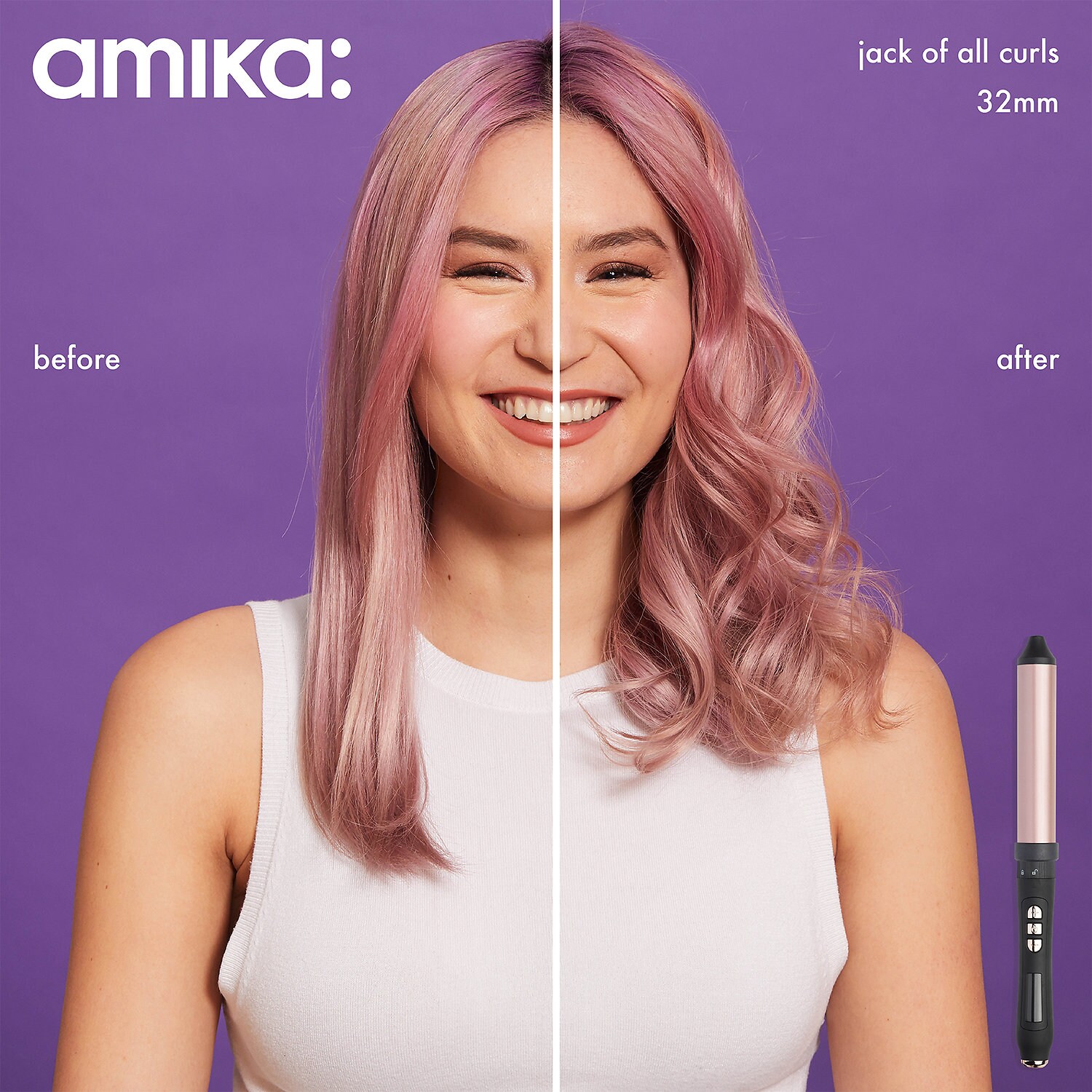 amika jack of all curls hair wand curler set