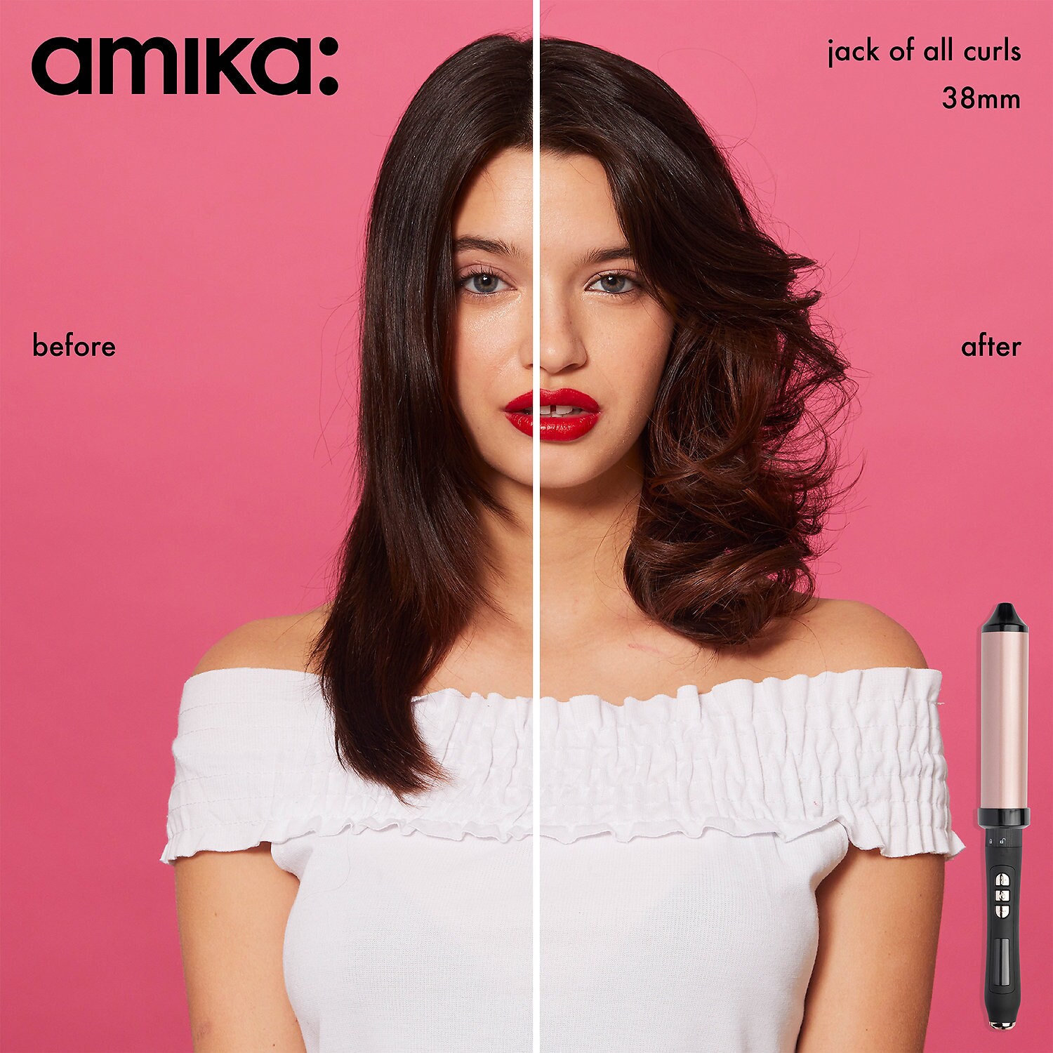 amika jack of all curls hair wand curler set