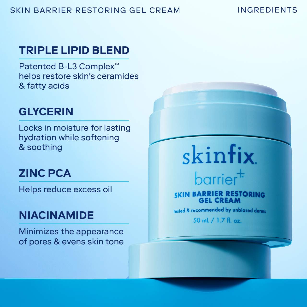 Skin Barrier+ Pore Refining Refillable Gel Cream with Niacinamide 