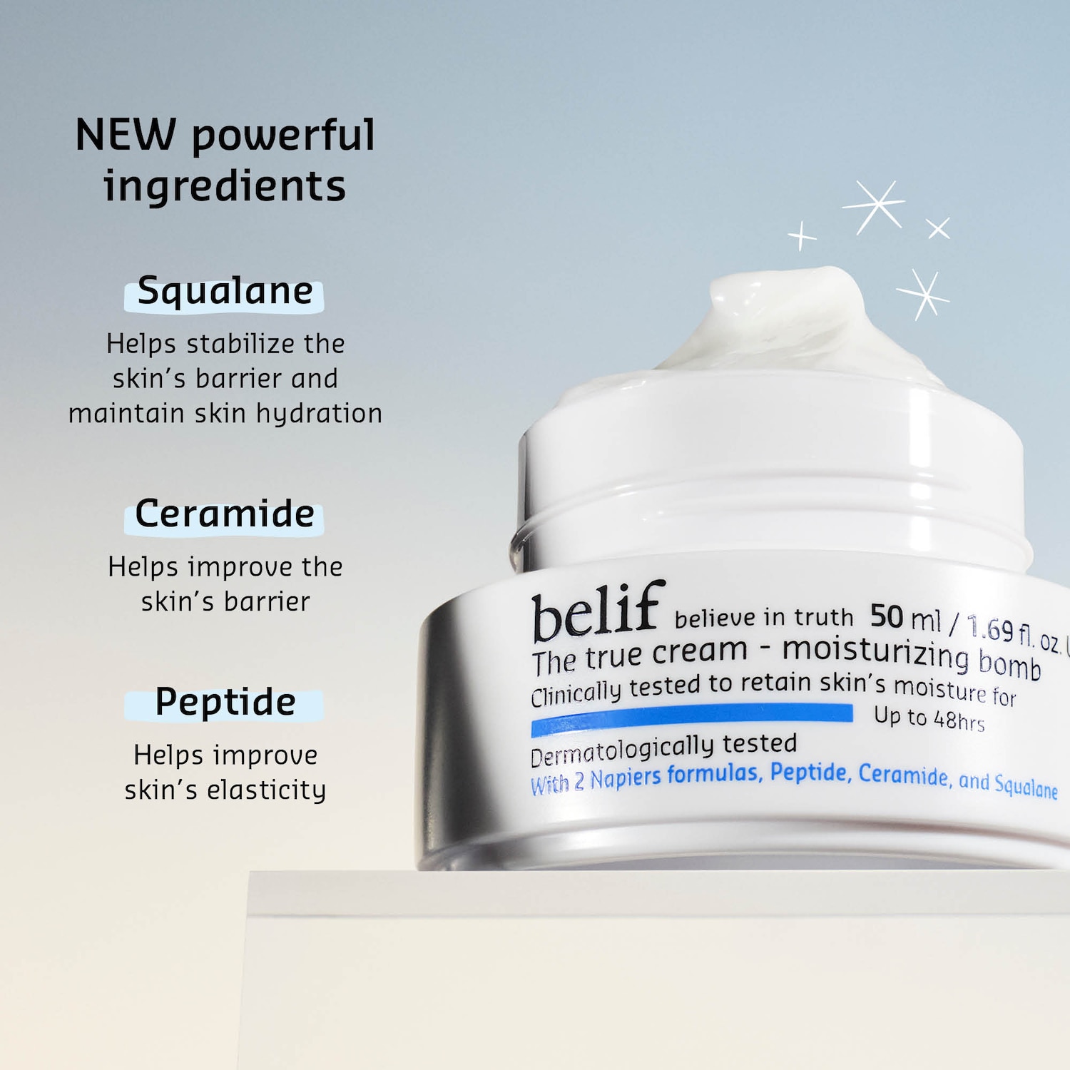 The True Cream Moisturizing Bomb with Peptide and Ceramide