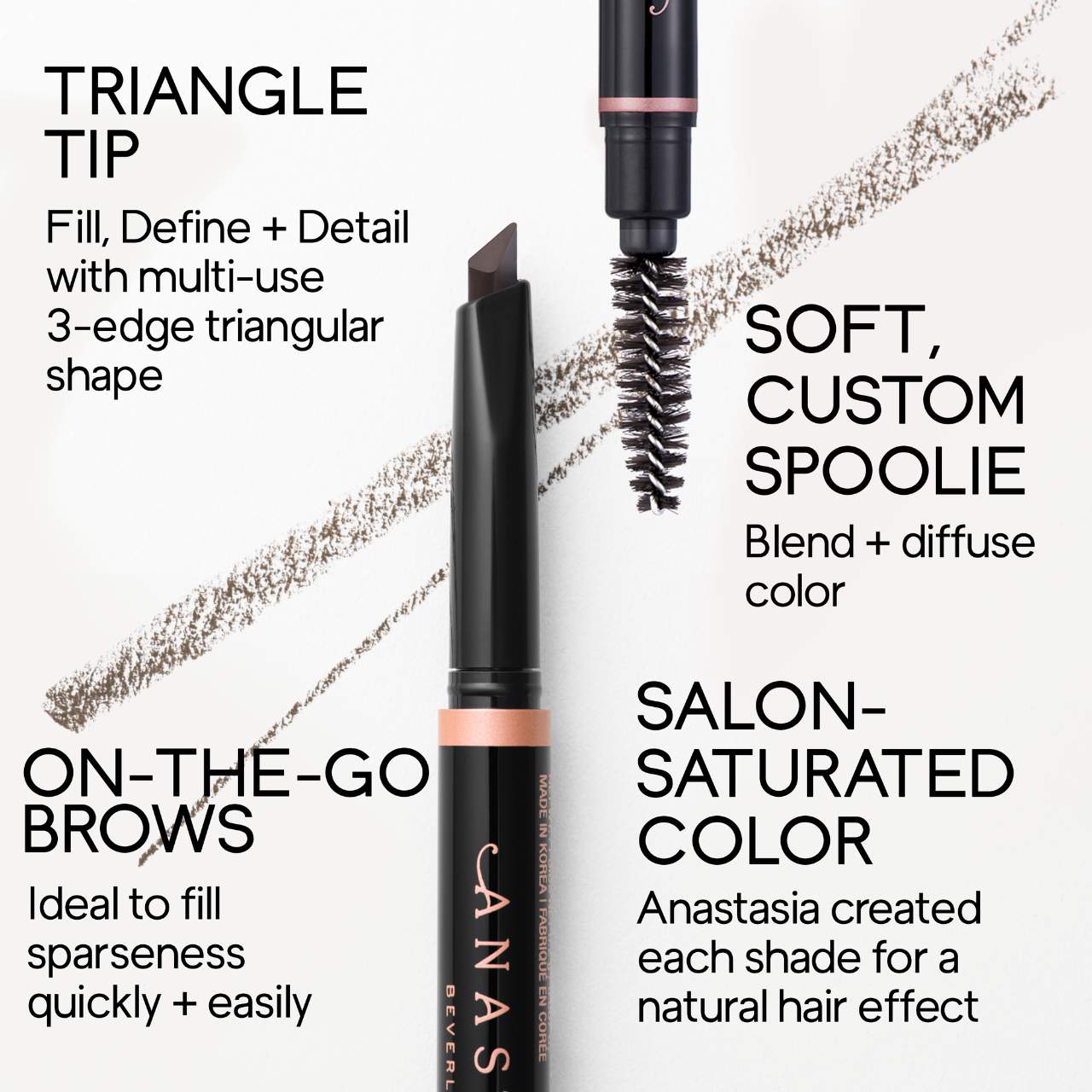 Brow Definer 3-in-1 Triangle Tip Easy Precision Eyebrow Pencil