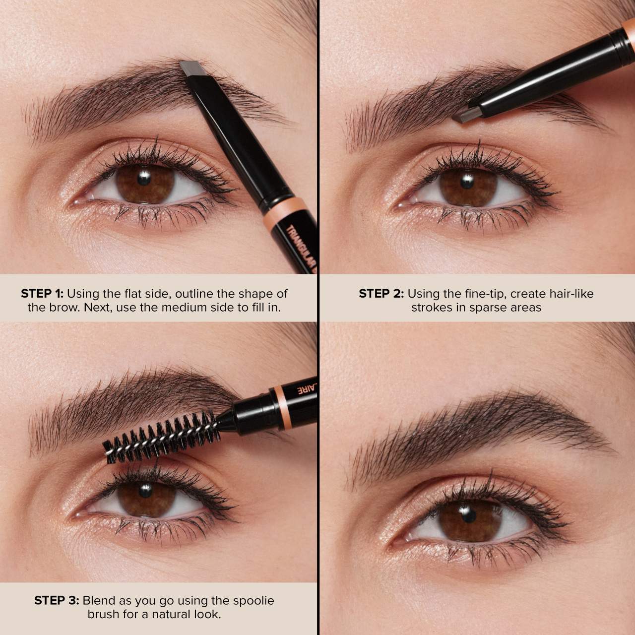 Brow Definer 3-in-1 Triangle Tip Easy Precision Eyebrow Pencil