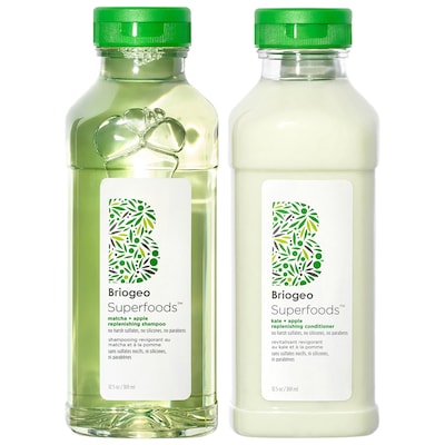 Briogeo - Duo de shampoings et revitalisants reconstituant à la pomme, au chou frisé et au matcha Briogeo Duo de shampoings et revitalisants reconstituant à la pomme, au chou frisé et au matcha Clean plus Planet Aware