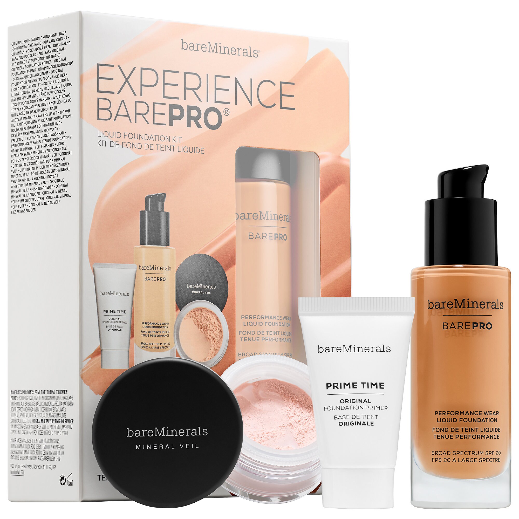 experience barepro liquid foundation kit