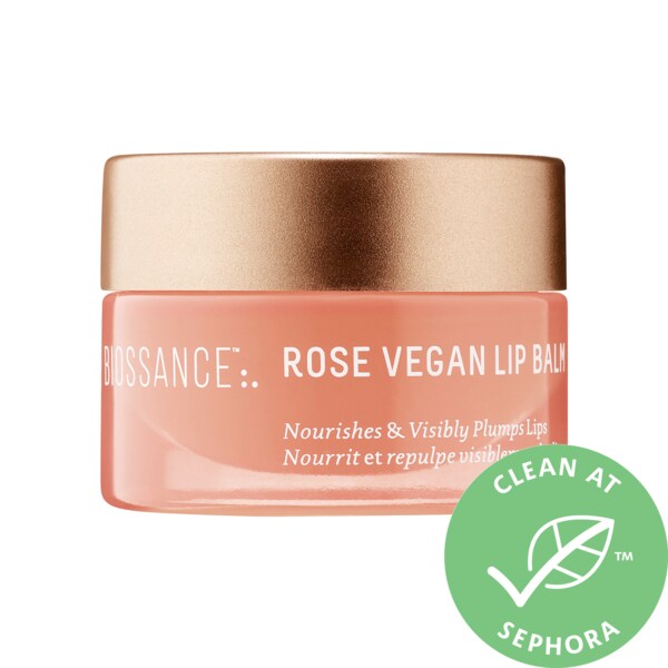 Biossance - Squalane+ Rose Vegan Lip Balm 0.35 oz/ 10g Clean at Sephora