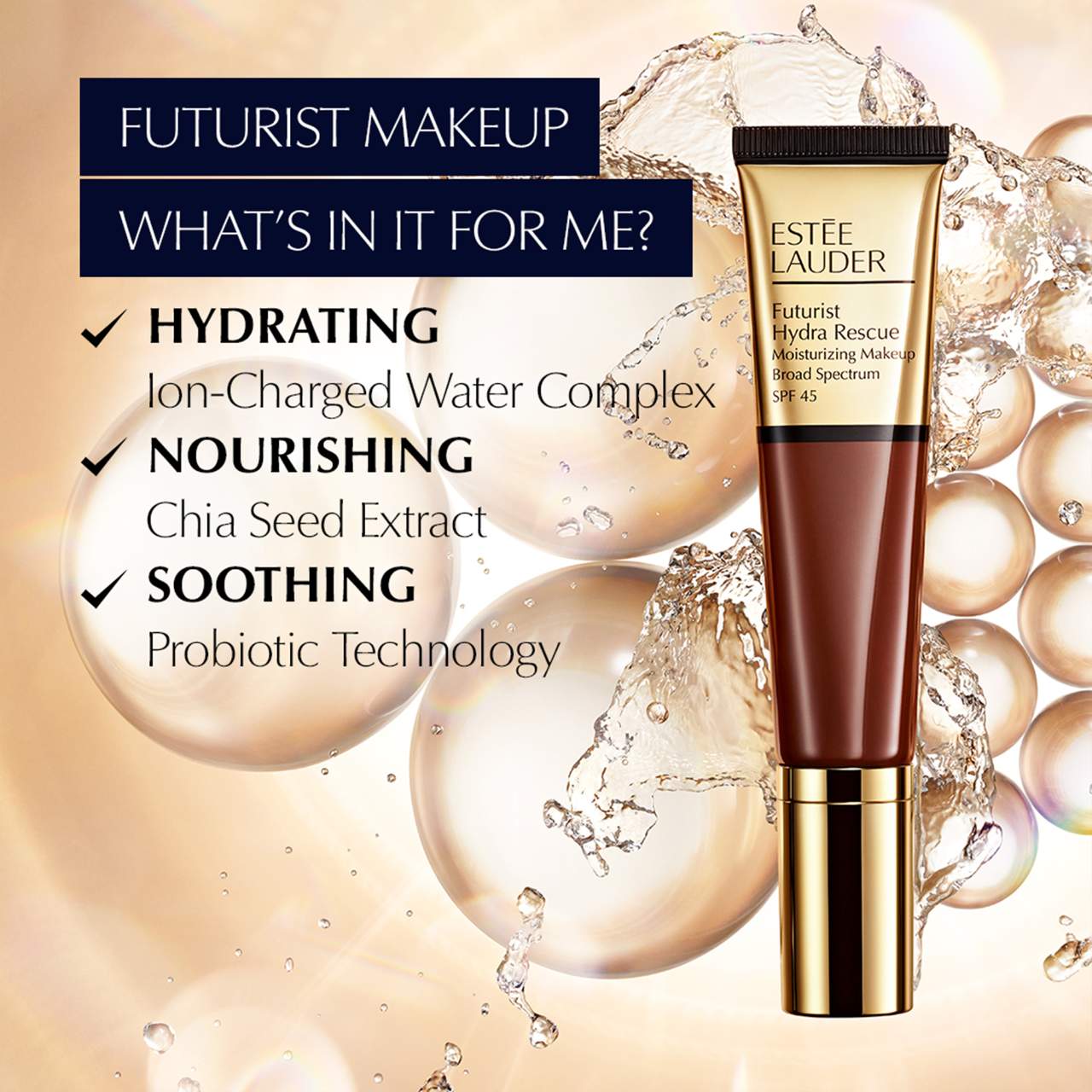 Futurist Hydra Rescue Moisturizing Foundation SPF 45 with Vitamin E