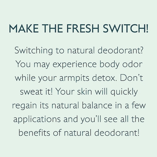 Formulated without aluminum, Vinofresh Natural Deodorant uses an all-natural approach to combat body odor. It utilizes the power of carefully selected natural ingredients, focusing on the key benefits of odor control, absorption, and product longevity.