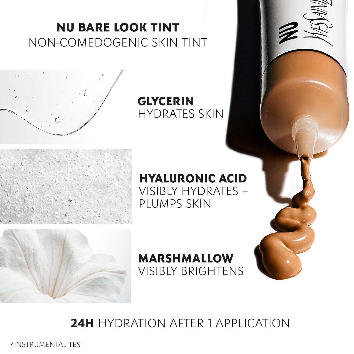 NU BARE LOOK Tint Hydrating Skin Foundation with Hyaluronic Acid