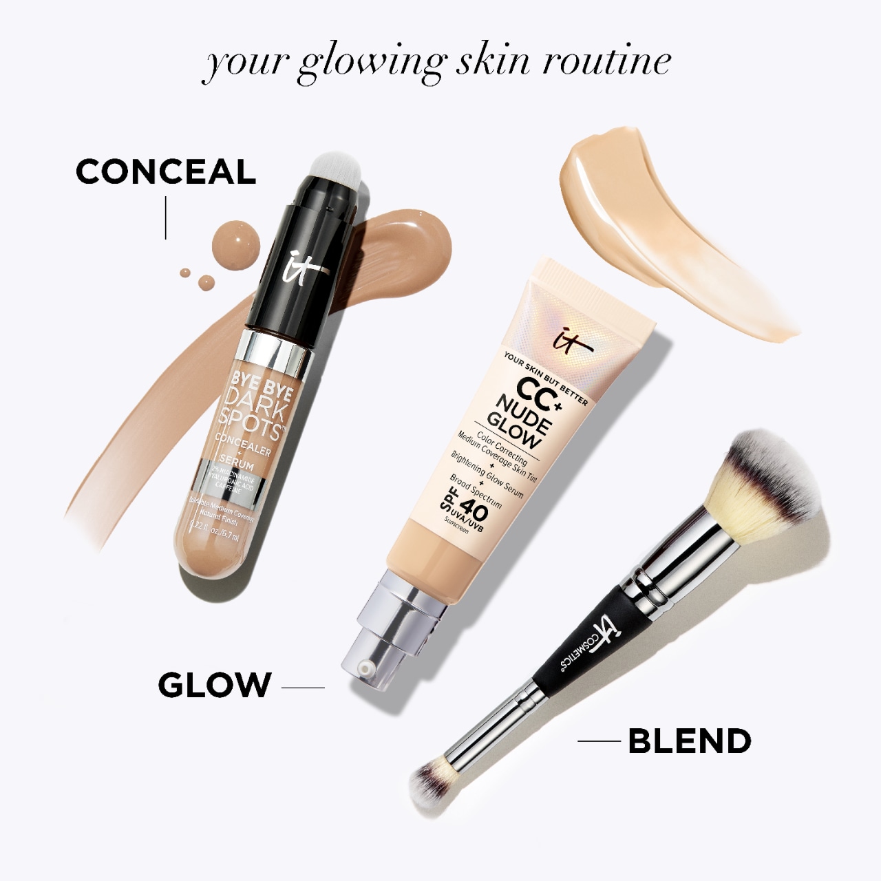 CC+ Nude Glow Lightweight Foundation + Serum with SPF 40 and Niacinamide