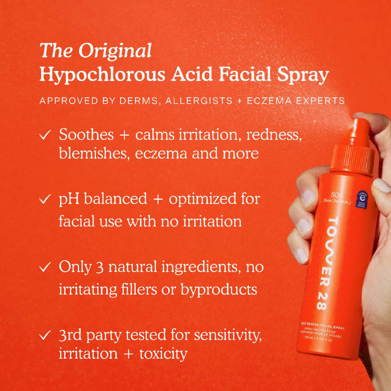 SOS Daily Rescue Facial Spray with Hypochlorous Acid