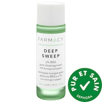 Farmacy - Mininettoyant tonique pour pores au BHA à 2 % avec moringa et papaye Deep Sweep