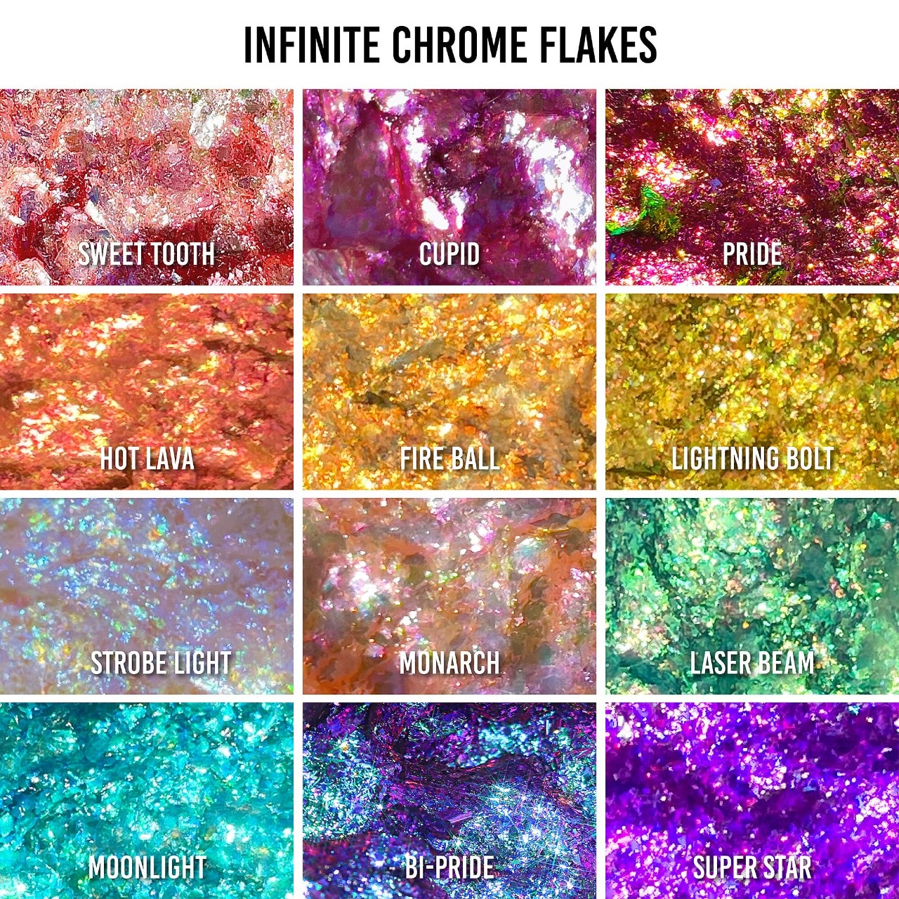 Infinite Chrome Flakes Multichrome Gel for Eyes & Face