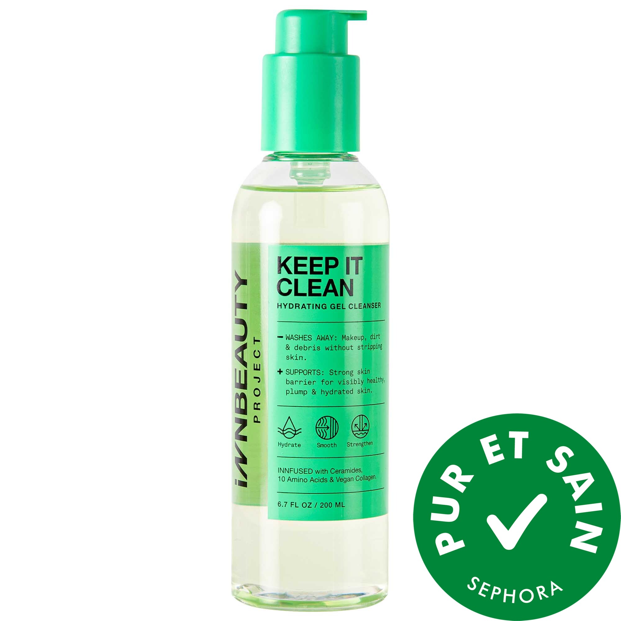 Gel nettoyant hydratant Keep It Clean avec céramides et 10 acides aminés 