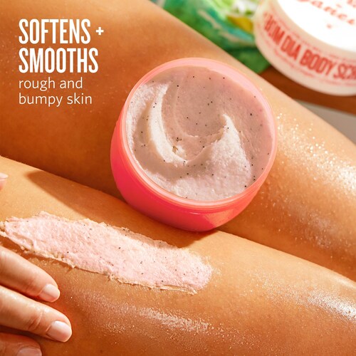 To use the scrub, simply apply a moderate amount onto damp skin, focusing on areas that require exfoliation or have rough texture. Gently massage the scrub onto the skin in circular motions for a few minutes, then rinse off thoroughly. It is recommended to use this body scrub 2-3 times a week for best results.