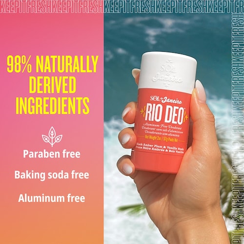 Rio Deo Aluminum-Free Deodorant Cheirosa '40 is designed to effectively neutralize unwanted body odor while allowing the skin to naturally breathe. It achieves this through a combination of carefully selected ingredients, including plant-based extracts and essential oils known for their antimicrobial and odor-fighting properties. These ingredients help to prevent the growth of odor-causing bacteria, keeping you feeling confident and odor-free for hours.