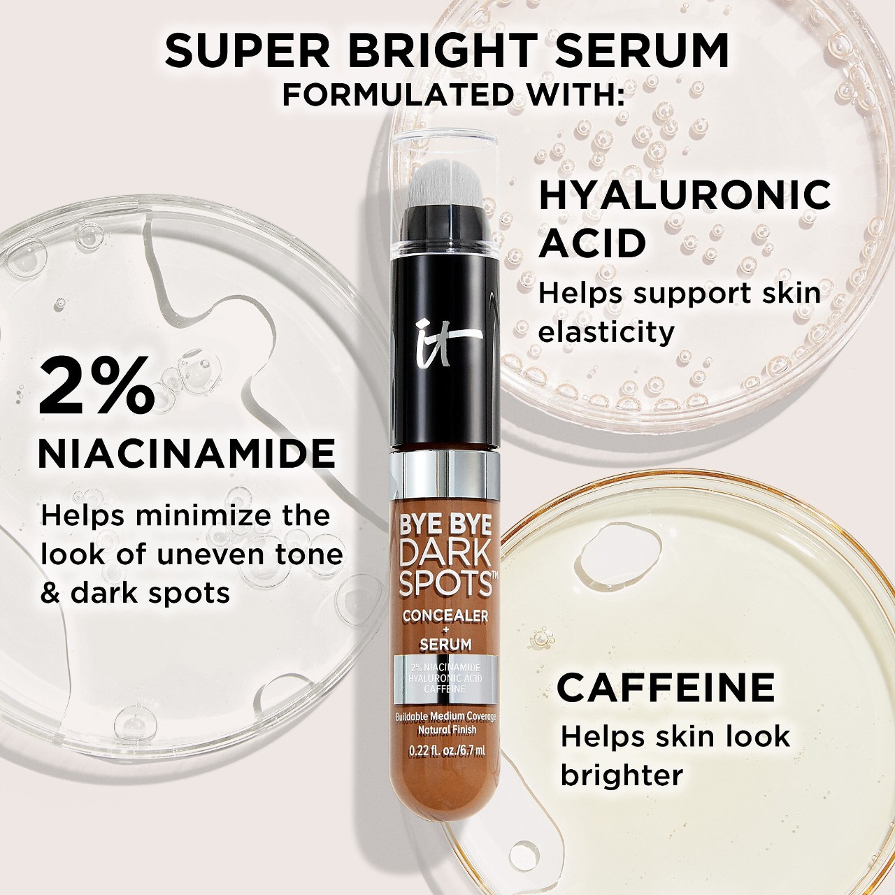 Bye Dark Spots Concealer + Serum with Niacinamide & Hyaluronic Acid