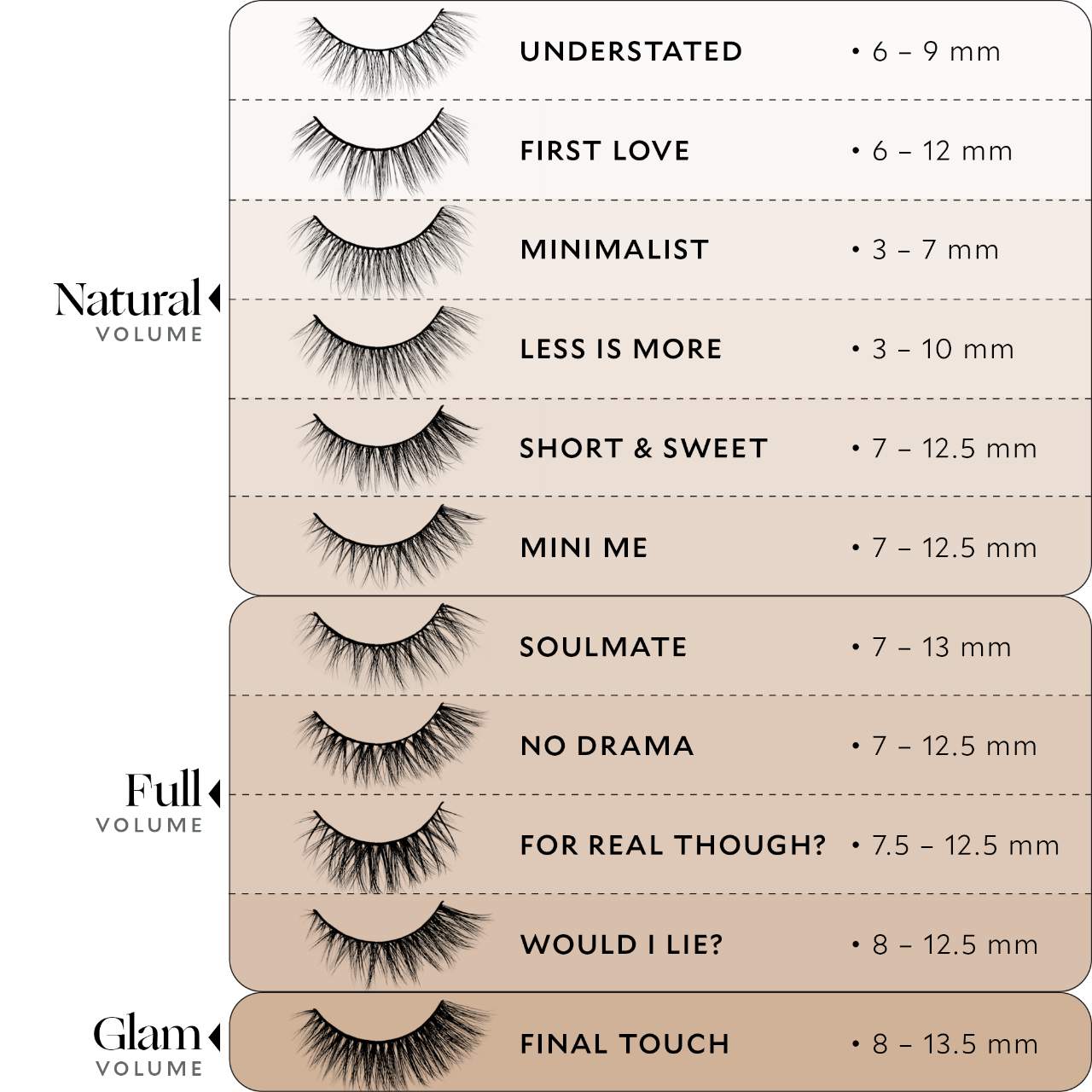 Effortless - No Trim Natural Lash Collection