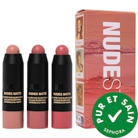 NUDESTIX - Ensemble de trois mini fards à joues Pink Nude