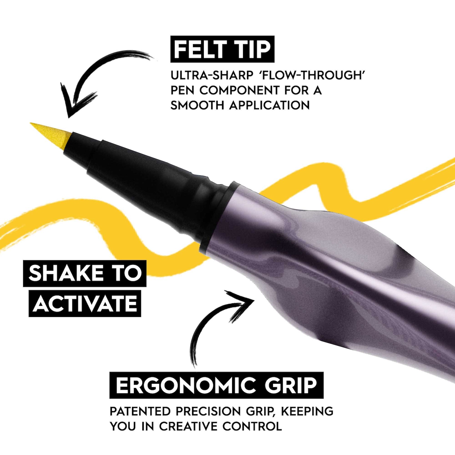 24/7 Inks Easy Ergonomic Liquid Eyeliner Pen