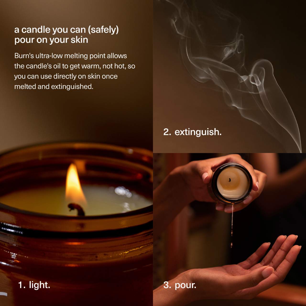 burn - jojoba oil massage candle