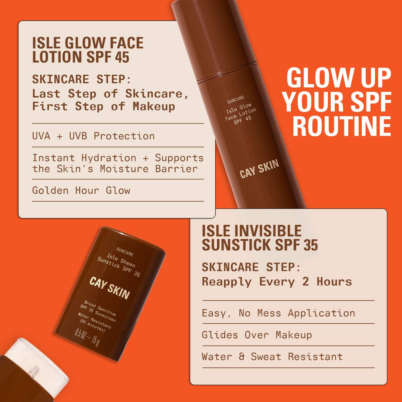 Isle Glow Face Sunscreen Moisturizer SPF 45 with Sea Moss and Niacinamide