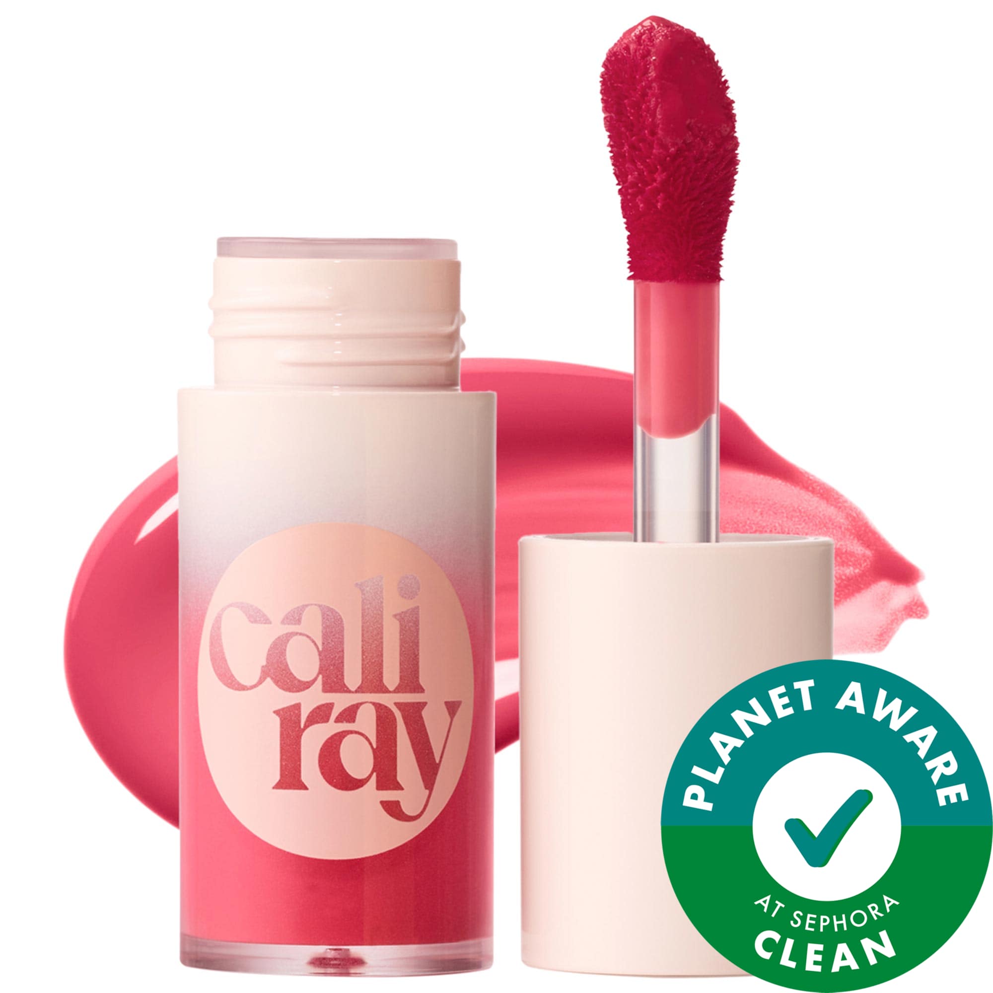 caliray Socal Superbloom Lip and Cheek Dewy Gloss + Blush Tint 0.19 oz / 5.6 mL