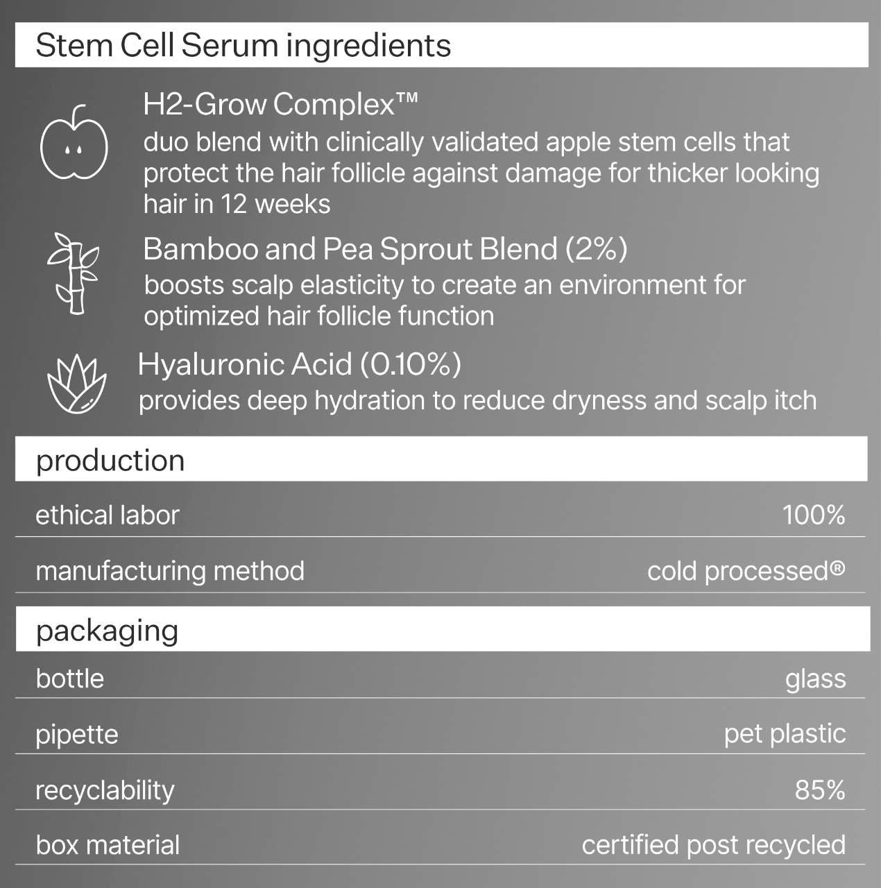 2% Stem Cell H-2 Grow Complex ™ Scalp Serum For Thinning Hair