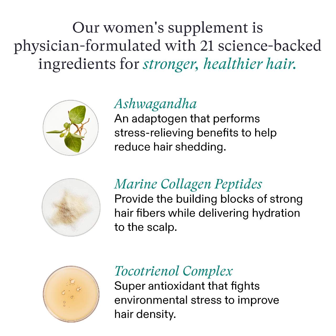 Full Volume Collection for Thinning Hair with Women’s Hair Growth Supplements, Shampoo and Conditioner