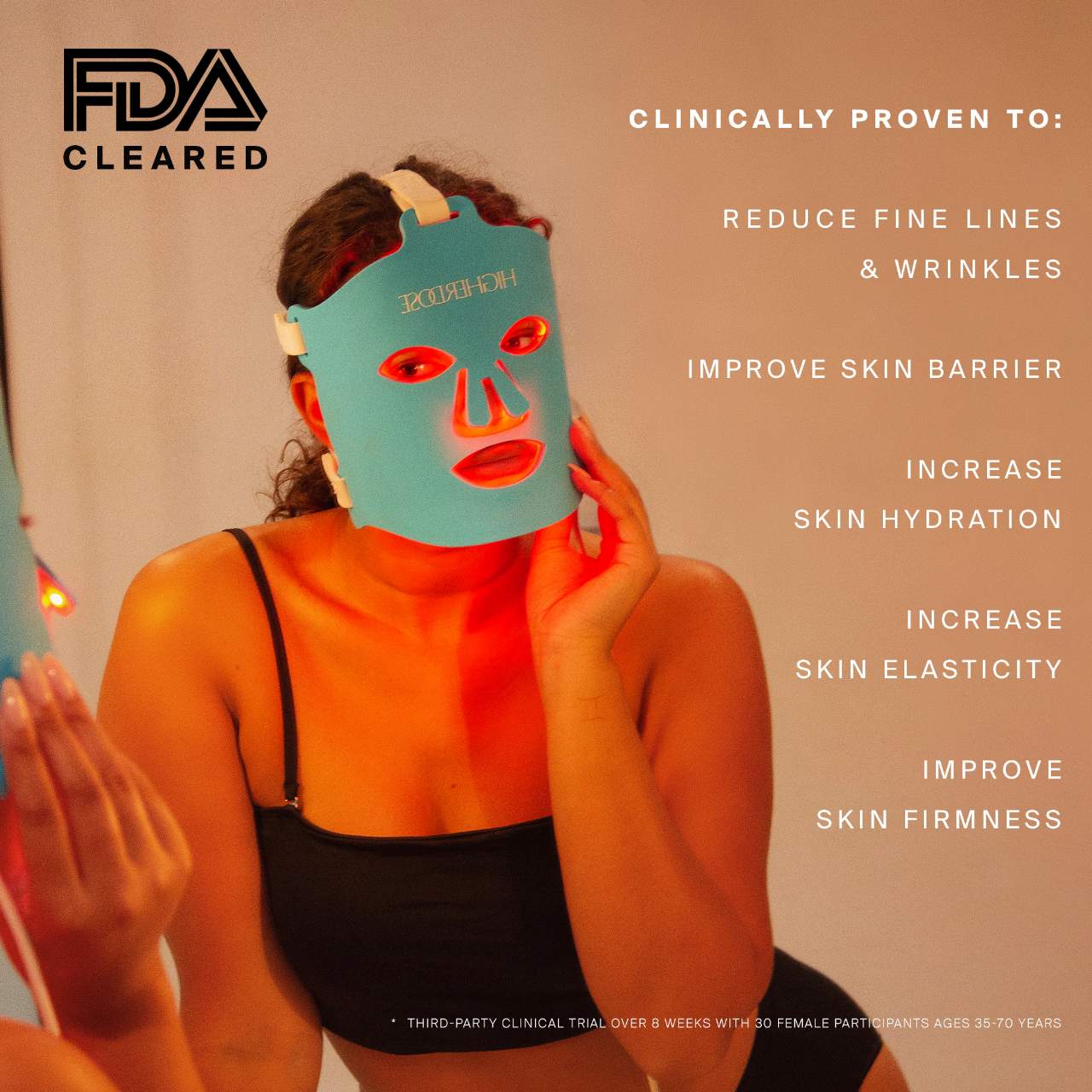 Red Light Face Mask for Fine Lines & Glowing Skin