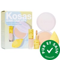 Kosas - Ensemble de favoris pour le teint Cloud Skin : anticernes, poudre fixatrice, éponge à maquillage