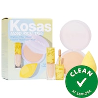 Kosas - Cloud Skin Complexion Bestsellers Set - Concealer, Setting Powder, Makeup Sponge