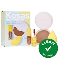 Kosas - Cloud Skin Complexion Bestsellers Set - Concealer, Setting Powder, Makeup Sponge