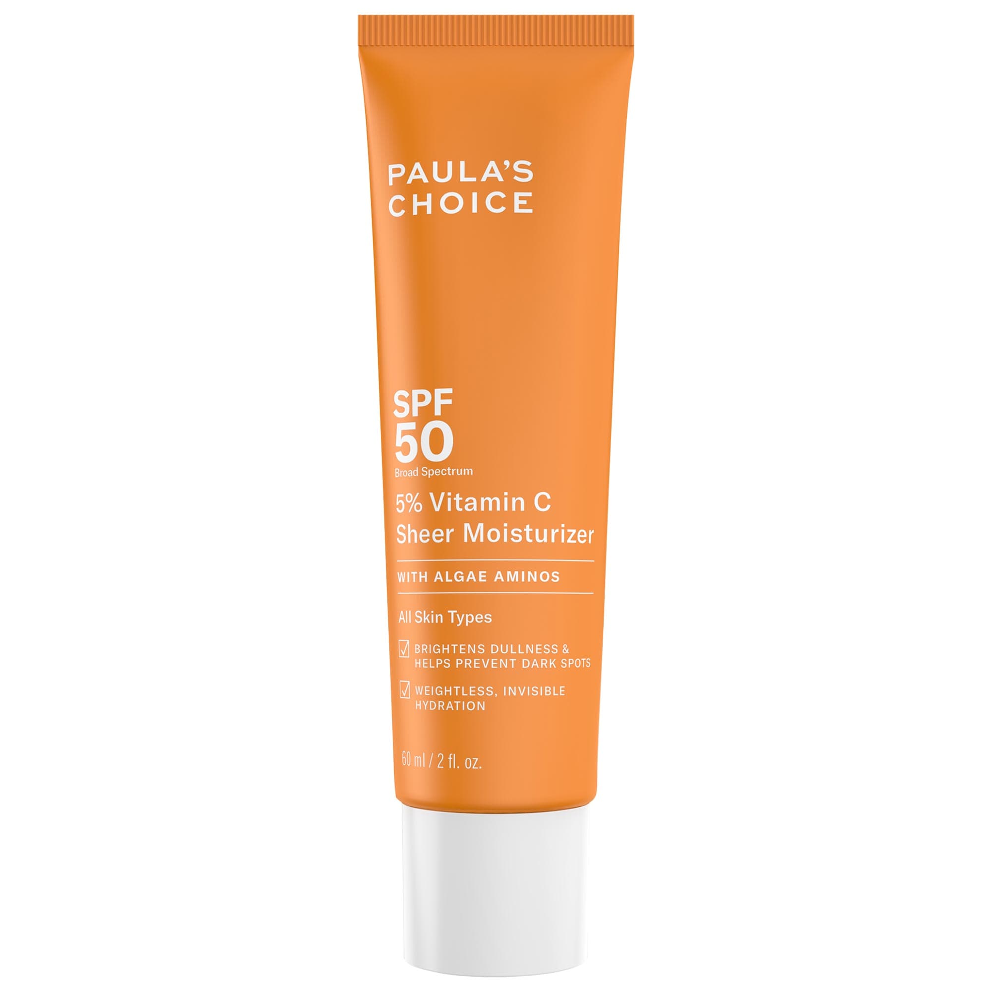 Paula's Choice 5% Vitamin C Sheer Facial Moisturizer Spf 50 2 oz / 60 ml In White