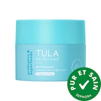 TULA Skincare - Crème hydratante sans parfum de jour et de nuit 24-7