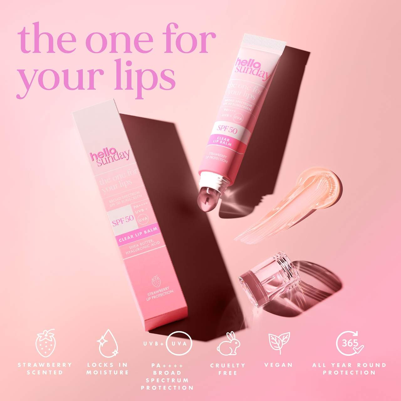 The One For Your Lips SPF 50 Hydrating Lip Balm with Hyaluronic Acid & Squalane