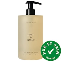 Salt & Stone - Nettoyant pour le corps rechargeable Santal & Vetiver avec niacinamide et probiotiques