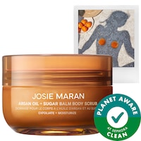 Josie Maran - Topless Tangerine - Argan Oil + Sugar Balm Refillable Exfoliating Body Scrub Jar