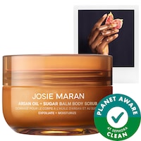 Josie Maran - Bohemian Fig - Argan Oil + Sugar Balm Refillable Exfoliating Body Scrub Jar