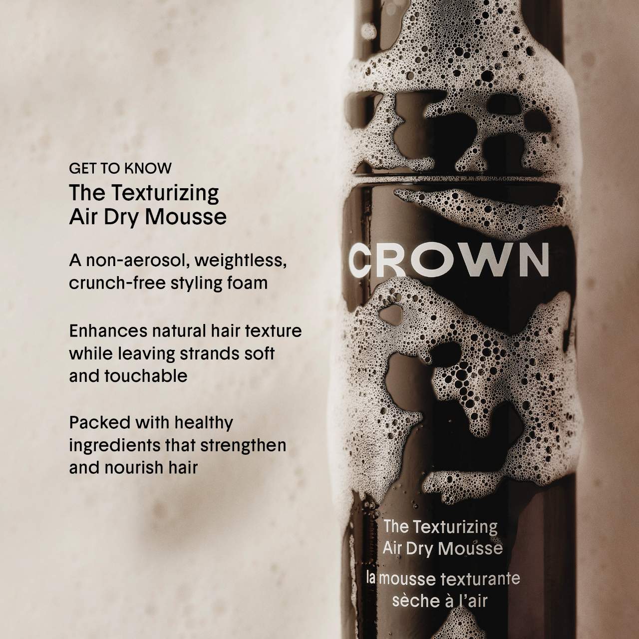 The Texturizing Air Dry Hair Mousse