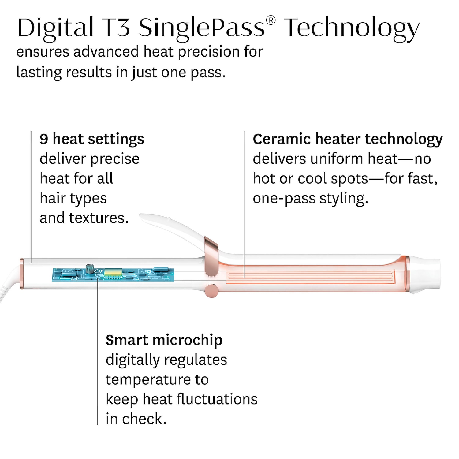 SinglePass Curl X 1.5” Ceramic Extra-Long Barrel Curling Iron