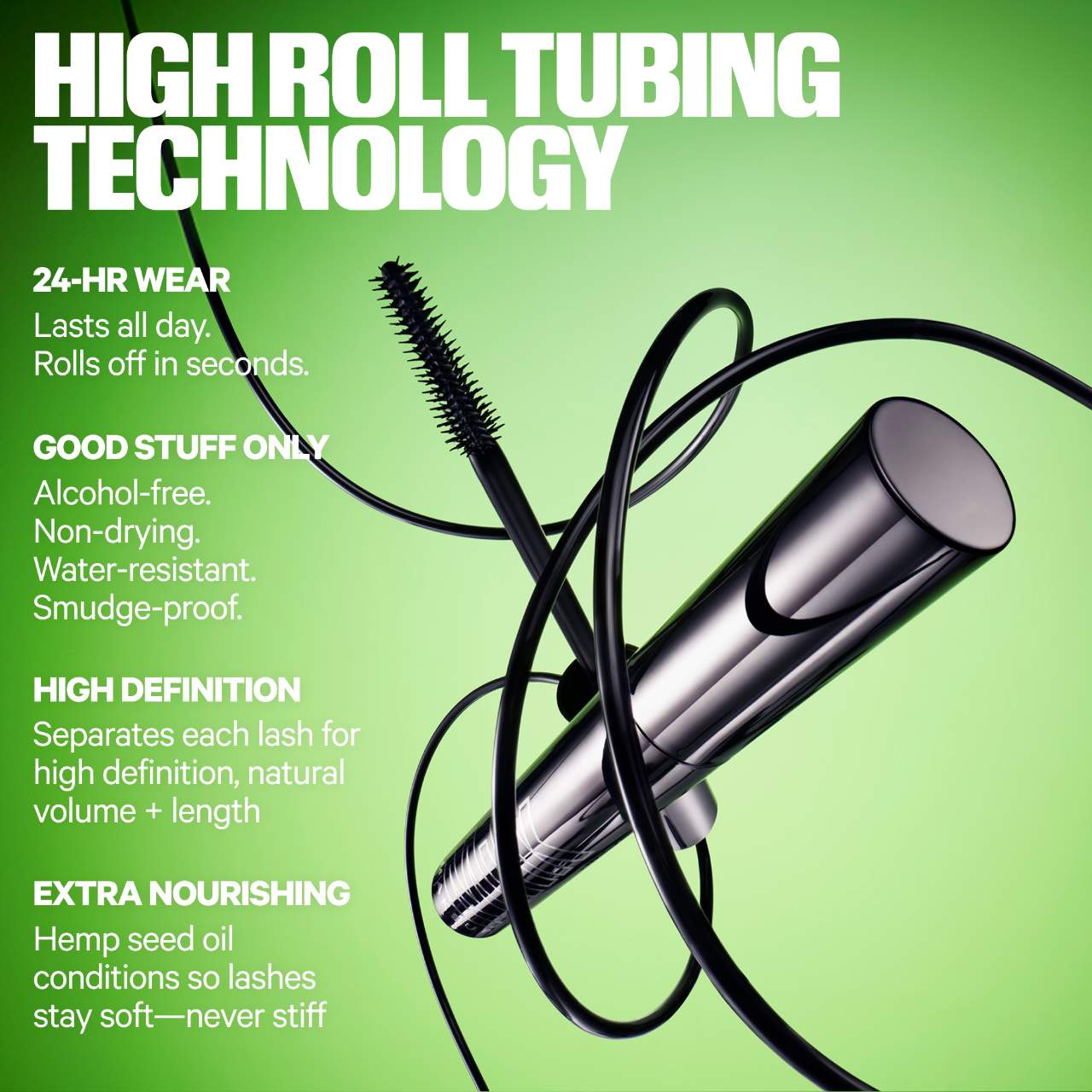 KUSH High Roll Defining & Volumizing Tubing Mascara