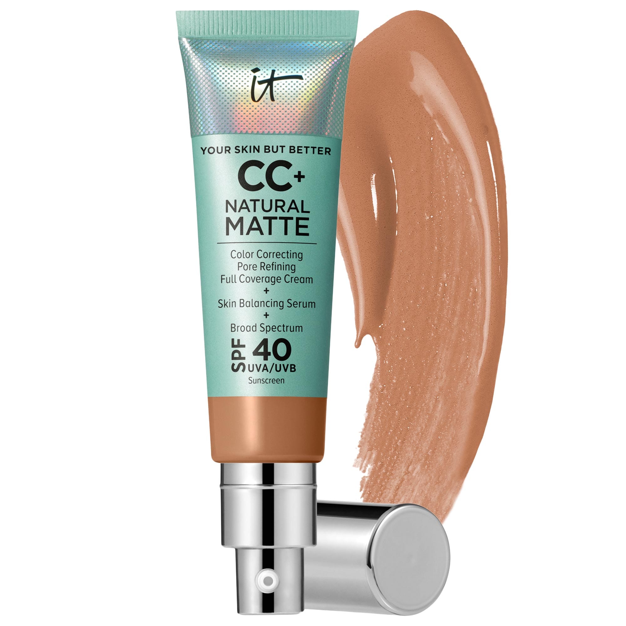 IT Cosmetics CC+ Cream Natural Matte Foundation with SPF 40 1.08 oz / 32 mL