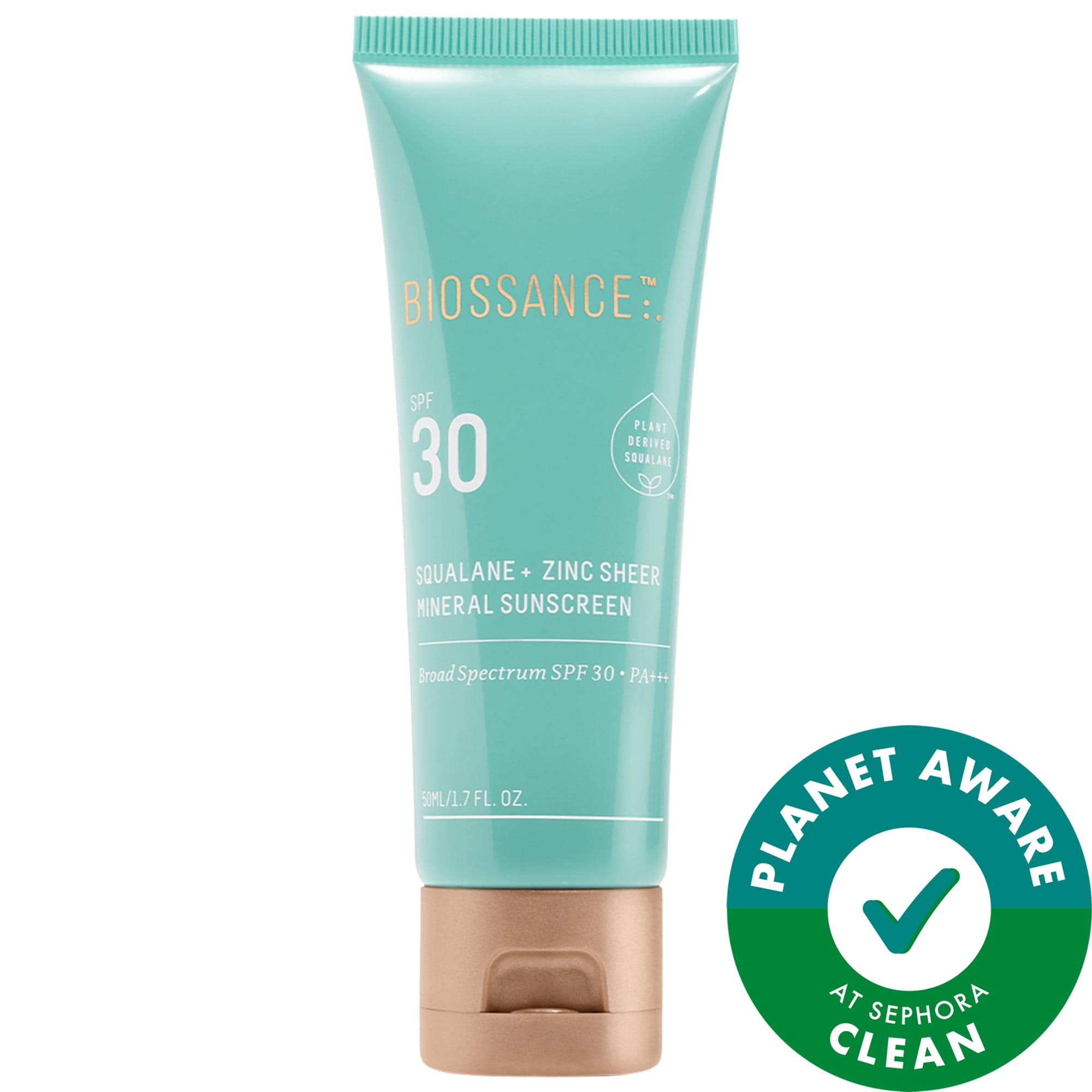 Squalane + Zinc Sheer Hydrating Mineral Face Sunscreen SPF 30 with Ectoin