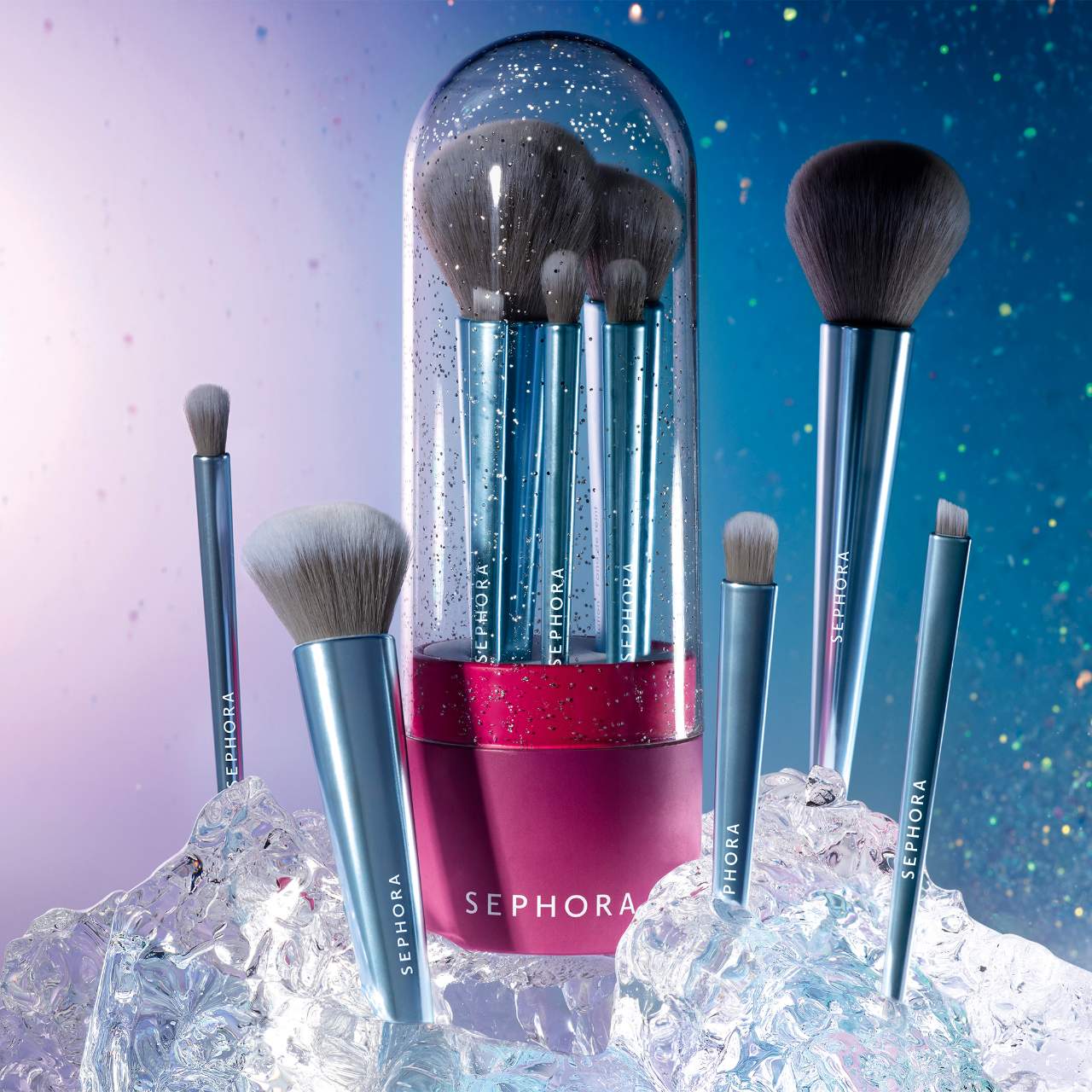 5 PC Face & Eye Brush Set